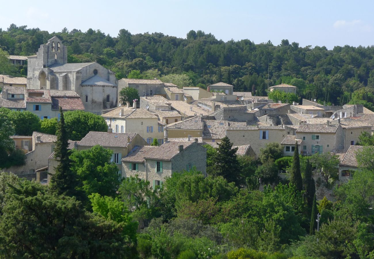 Ferienhaus in Saint-Restitut - Mas in der Drôme, Pool, Blick auf den Mont Ventoux