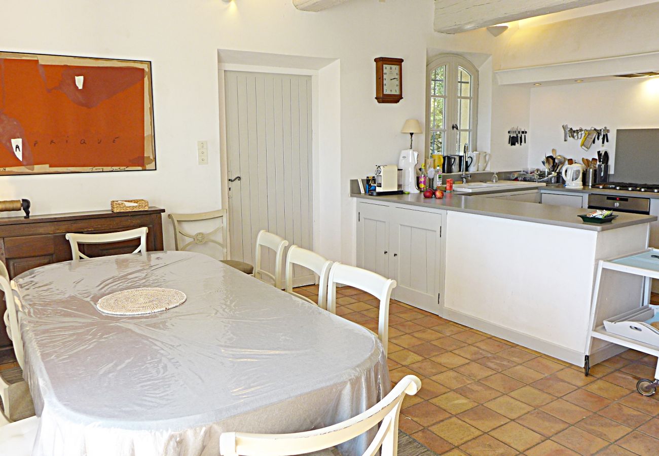 Ferienhaus in Saint-Restitut - Mas in der Drôme, Pool, Blick auf den Mont Ventoux