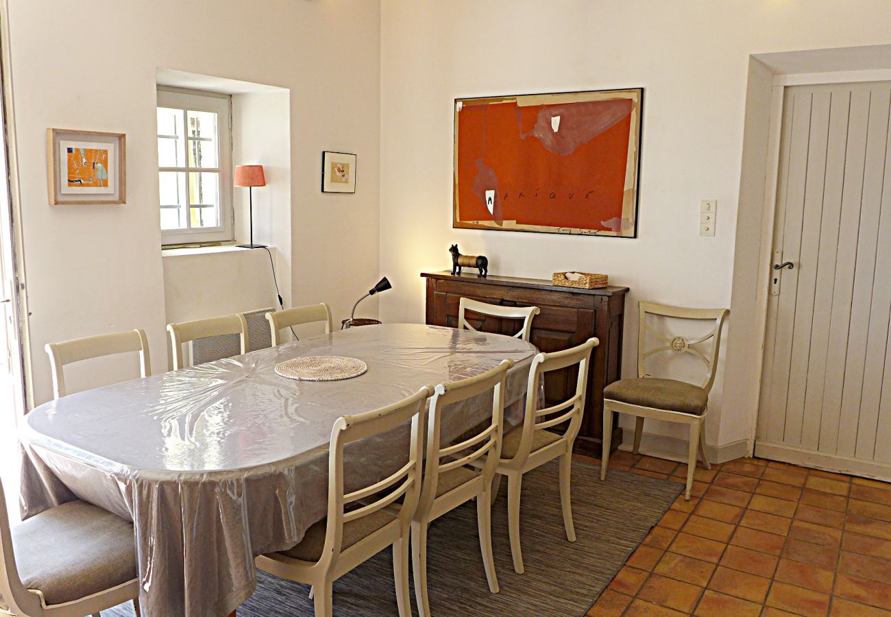 Ferienhaus in Saint-Restitut - Mas in der Drôme, Pool, Blick auf den Mont Ventoux