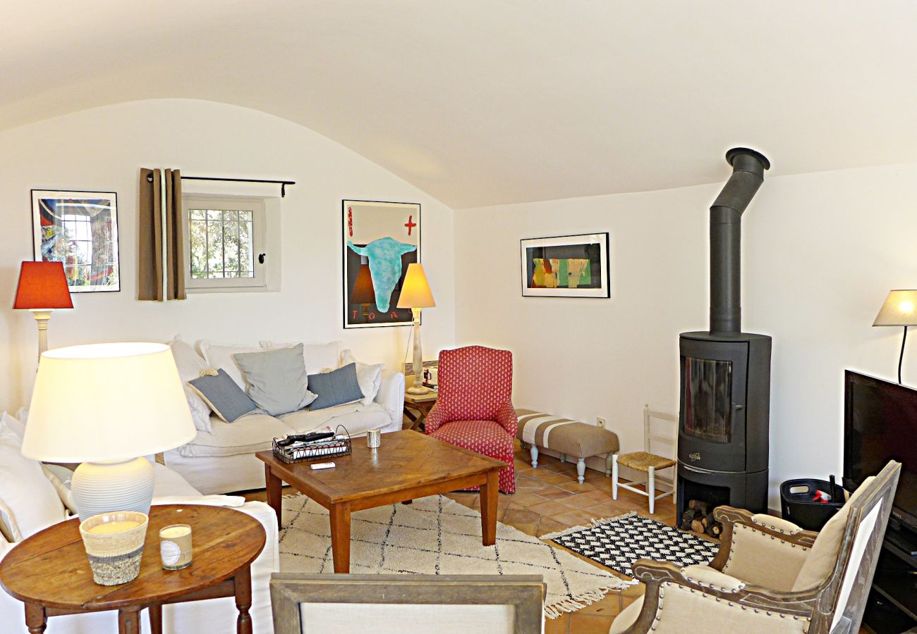 Ferienhaus in Saint-Restitut - Mas in der Drôme, Pool, Blick auf den Mont Ventoux