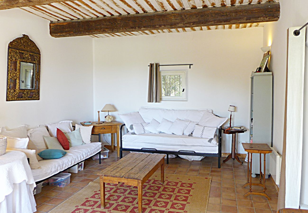 Ferienhaus in Saint-Restitut - Mas in der Drôme, Pool, Blick auf den Mont Ventoux