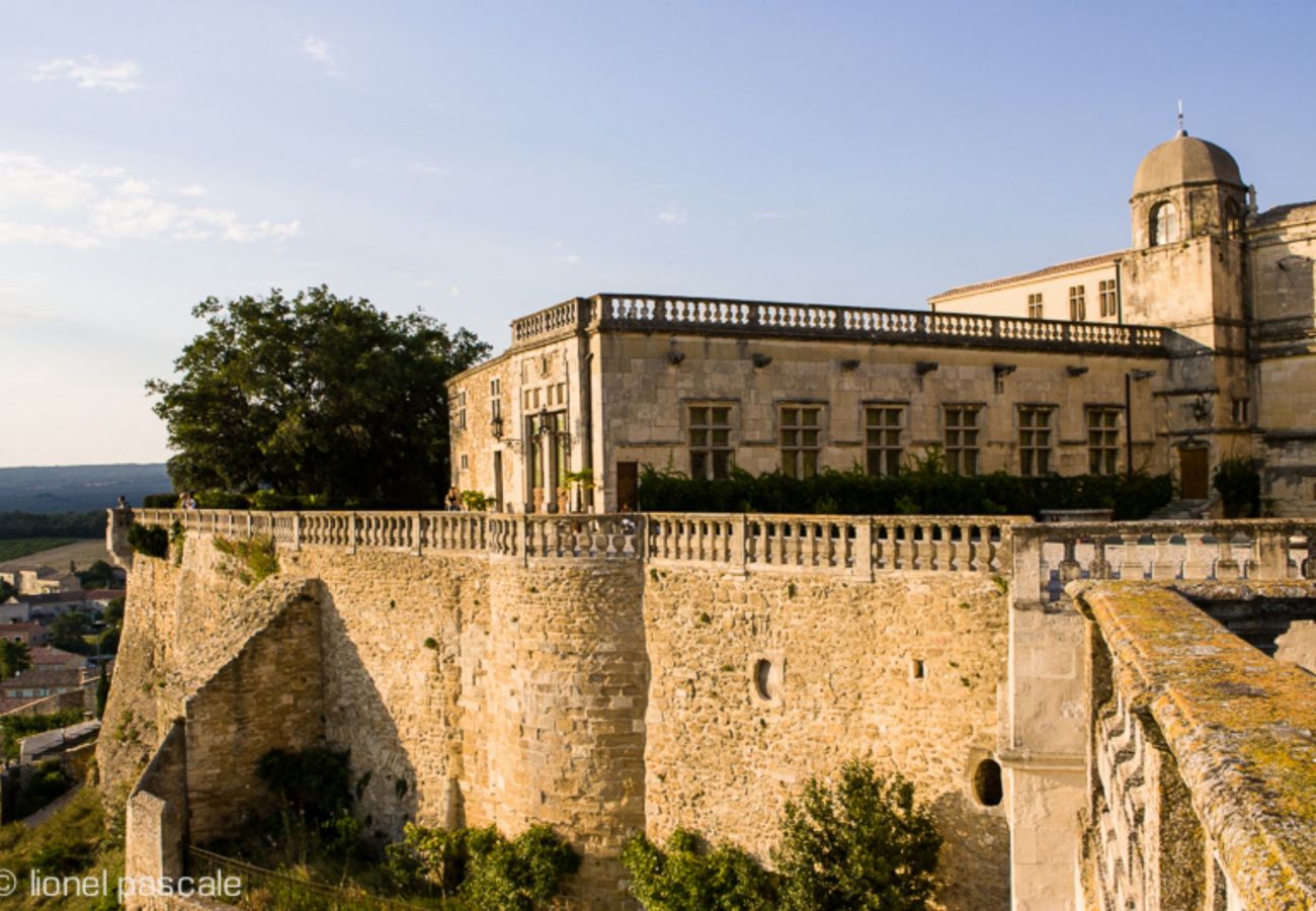 Ferienhaus in Grignan - La Maison Rose, im Herzen von Grignan, Private Terrasse 