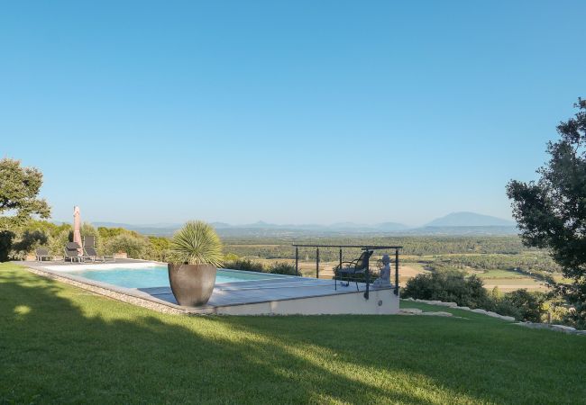 Villa in Saint-Restitut - La Villa Noélisa, beheizter Pool, Blick auf den Ventoux