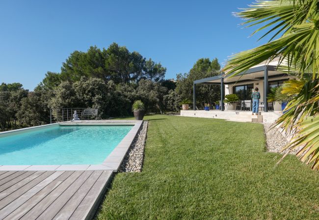 Villa in Saint-Restitut - Villa Noélisa, heated swimming pool, view of the Ventoux