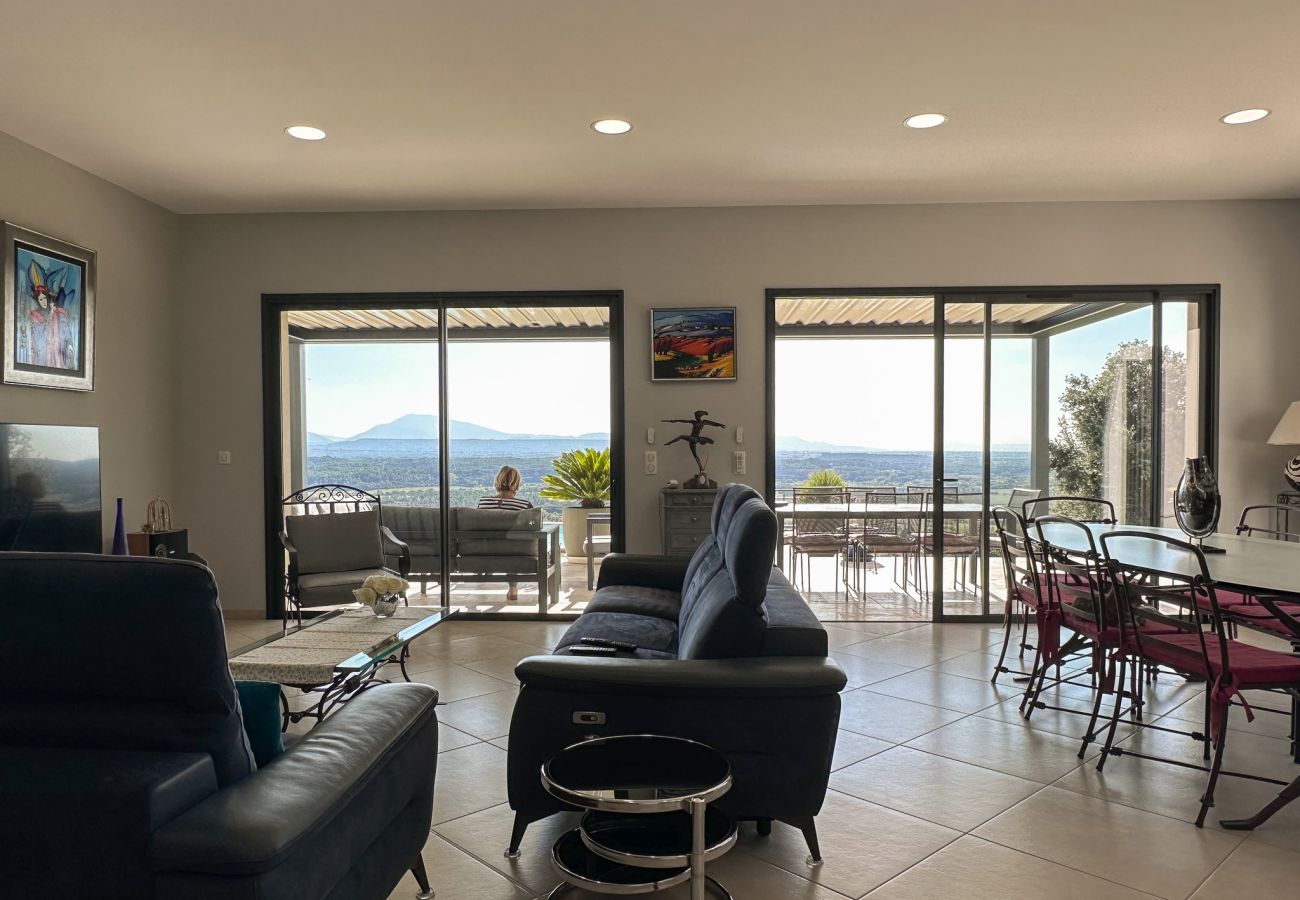 Villa in Saint-Restitut - Villa Noélisa, heated swimming pool, view of the Ventoux